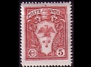 Vatikan Mi.Nr. 21 Freim. Wappen Pius XI. (5c)