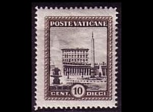 Vatikan Mi.Nr. 22 Freim. Petersplatz mit vatikanischem Palast (10c)