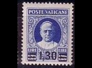 Vatikan Mi.Nr. 40I Freim. Papst Pius XI. mit Aufdruck (1,30)
