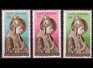 Vatikan Mi.Nr. 235-37 Papst Nikolaus V, Gemälde v. Frau Angelico (3 Werte)