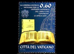 Vatikan Mi.Nr. 1642 Int. Jahr des Buches, Büchel + Kuppel Peterskirche (0,60)