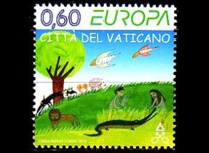Vatikan Mi.Nr. 1669 Europa 2010, Kinderbücher, Adam und Eva im Paradies (0,60)