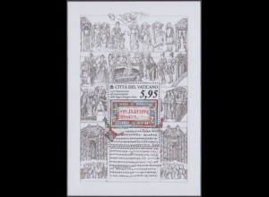 Vatikan MiNr. Block 56 Anerkennung slawischer Liturgiesprache,Codex Zographensis