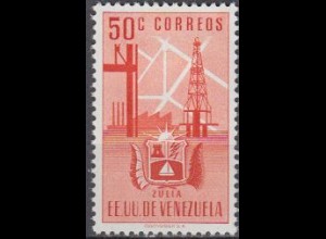 Venezuela Mi.Nr. 698 Zulia-Wappen, Bohrturm, Raffinerie (50)
