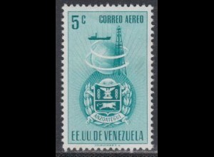 Venezuela Mi.Nr. 721 Anzoátegui-Wappen, Bohrturm, Tanker, Weltkugel (5)