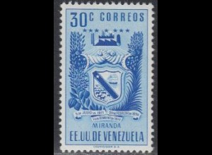 Venezuela Mi.Nr. 793 Miranda-Wappen, Kakao, Zuckerrohr (30)