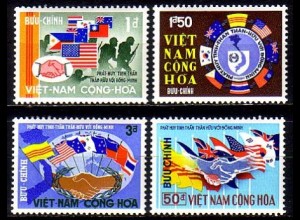 Süd-Vietnam Mi.Nr. 404-407 Bündnis mit den Nationen der freien Welt (4 Werte)