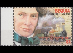 St.Vincent-Grenadinen-Bequia Mi.Nr. 196 Lokomotive Fire Fly, D.Gooch (1)
