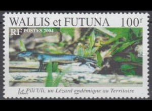 Wallis & Futuna Mi.Nr. 885 Echse, Lackschwarzer Südseeskink (100)