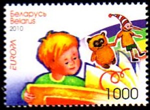 Weißrußland Mi.Nr. 802 Europa 2010, Kinderbücher, Knabe + Fabelwesen (1000)