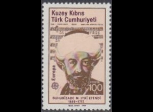 Zypern (türk.) Mi.Nr. 169 Europa 85, Jahr d.Musik, Buhurizade Mustafa Itri (100)