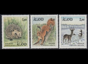 Aland Mi.Nr. 44-46 Säugetiere (3 Werte)