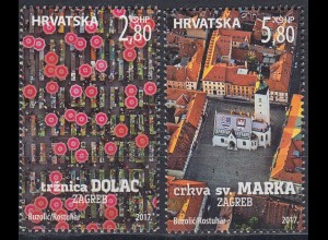 Kroatien MiNr. 1287-1288 Tourismus Zagreb (2 Marken)