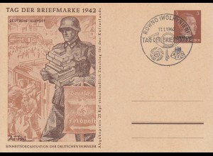 Dt. Besetzung, Ukraine, Mi.Nr. P 4b/02 Tag der Briefmarke 1942, Dt. Feldpost
