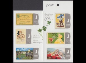 Finnland MiNr. 2746-2751, 150 Jahre Finnische Postkarten skl (MH)