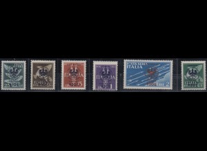 Dt. Besetzung II. Weltkrieg, Laibach, Mi.Nr. 33-38 Flugpostmarken von Italien 
