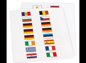 NUMIS - Flaggen-Set für NUMIS Euro-Album: 27 Flaggenschilder für Euroländer