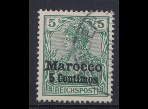 Deutsche Auslandspostämter, Marokko MiNr 8 II, gestempelt