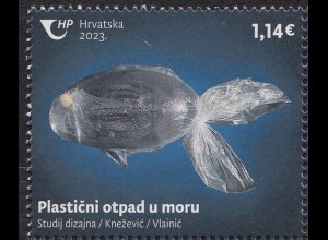 Kroatien Mi.Nr. (noch nicht im Michel) Klimaschutz, Plastikmüll im Meer (1,14)