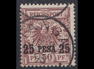 Deutsche Kolonien, Deutsch-Ostafrika MiNr 5, "Krone/Adler" (25 auf 50)
