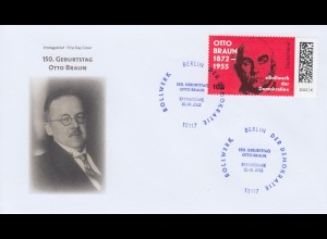 D,Bund Mi.Nr. 3660, 150. Geburtstag Otto Braun (100)