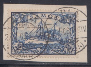 Deutsche Kolonien, Samoa MiNr. 17, Kaiseryacht "Hohenzollern", geprüft