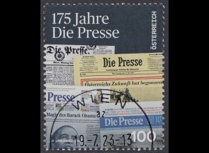 Österreich MiNr. 3735, 175 Jahre "Die Presse" (100)