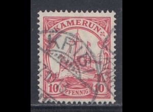 Deutsche Kolonien, Kamerun MiNr 22, Kaiseryacht "Hohenzollern", Stempel "KRIBI"