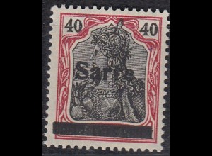 Saargebiet Mi.Nr. 12 b I Marke Deutsches Reich, Germania mit Aufdruck Sarre (40)