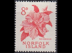 Norfolk-Insel Mi.Nr. 30 Freimarke, Chinesischer Roseneibisch (8)