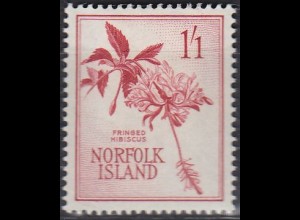 Norfolk-Insel Mi.Nr. 32 Freimarke, Hibiscus schizopetalus (1'1)