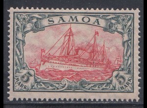 Deutsche Kolonien, Samoa MiNr. 23B, Kaiseryacht "Hohenzollern"