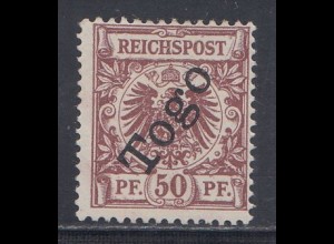 Deutsche Kolonien, Togo MiNr 6, "Krone/Adler"