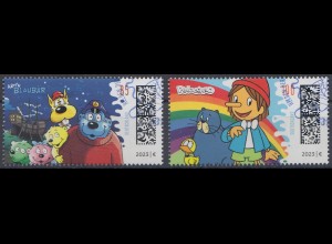 D,Bund Mi.Nr. 3803-3804 Helden der Kindheit, Käpt’n Blaubär, Pinocchio (2 Werte)