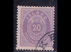 Island Mi.Nr. 10Ab Ziffer mit Krone im Oval, gestempelt 