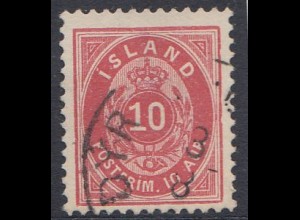 Island Mi.Nr. 8B Ziffer mit Krone im Oval, gestempelt 