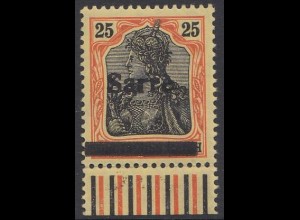 Saargebiet Mi.Nr. 9 aI Marke Deutsches Reich, Germania mit Aufdruck Sarre (25)