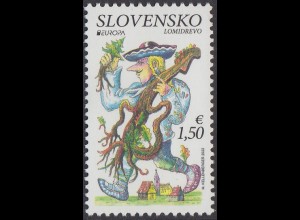 Slowakei MiNr. 960, Europa 2022 / Geschichte und Mythen, Lomidrevo (1,50)