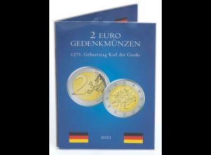 Münzkarte für 5 dt. 2-Euro-Gedenkmünzen „1275. Geburtstag Karl der Große“ (2023)