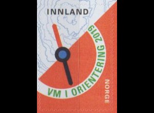 Norwegen MiNr. 2000 Orientierungslauf-WM, Kompassnadel, Landkarte, skl. 
