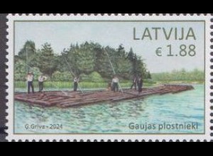 Lettland Mi.Nr. (noch nicht im Michel) Gauja Flößer (1,88)