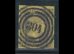 Preußen, Mi.Nr. 4, König Friedrich-Wilhelm IV., gestempelt "304"