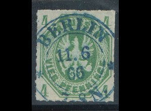 Preußen, Mi.Nr. 14 Freim. Preußischer Adler im Achteck, "Berlin"