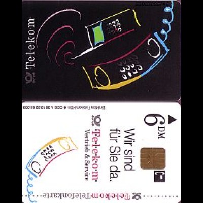 Telefonkarte A 36 12.92 Telekom Vertrieb & Service, DD 2302, Aufl. 55000