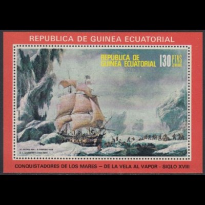 Äquatorialguinea Mi.Nr. Block 248 Schiffe: Astrolabe 1838 