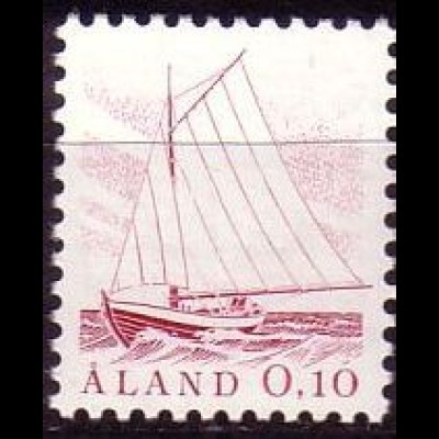 Aland Mi.Nr. 8 Freimarke, Fischerboot (0.10M)