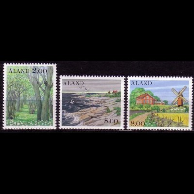 Aland Mi.Nr. 11-13 Freimarken Landschaften (3 Werte)