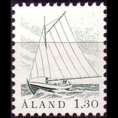 Aland Mi.Nr. 14 Freimarke, Fischerboot (1.30M)