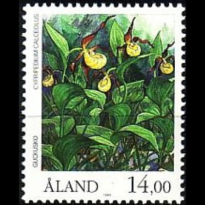 Aland Mi.Nr. 35 Orchideen, Frauenschuh (14.00M)