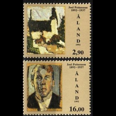 Aland Mi.Nr. 61-62 100 Geb. Joel Pettersson (2 Werte)